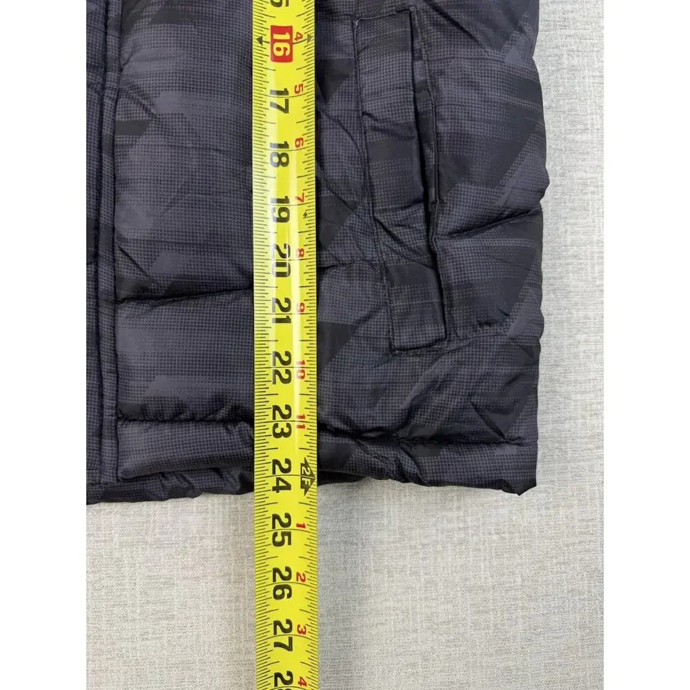 Xersion Boys Medium 10/12 Black Gray Camo Puffer Jacket Hooded Fleece Lined